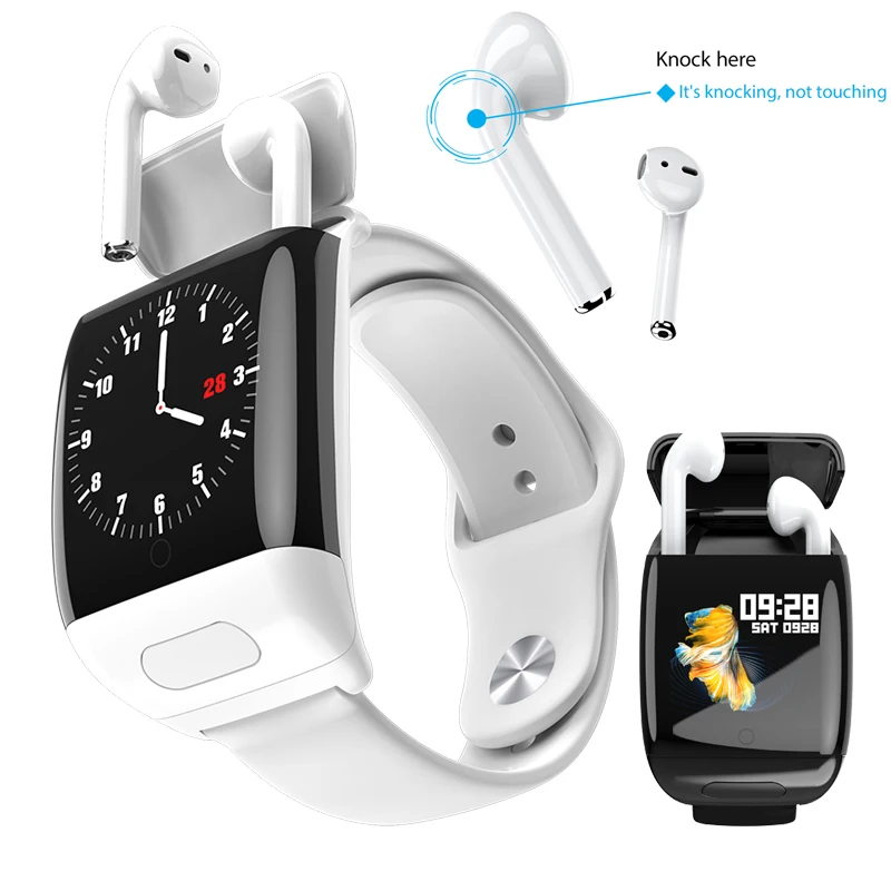 Cheap LIGE Wireless Headphones Smart Watch Men Women Heart Rate Pedometerthat Sport watch Smartwatch listens to music while exercising