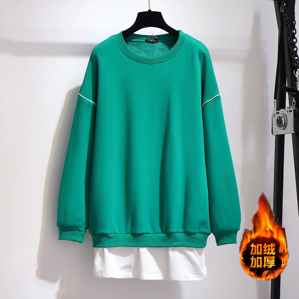 Новинка 2021 осенне-зимняя женская одежда пуловер большой свободный шерстяной