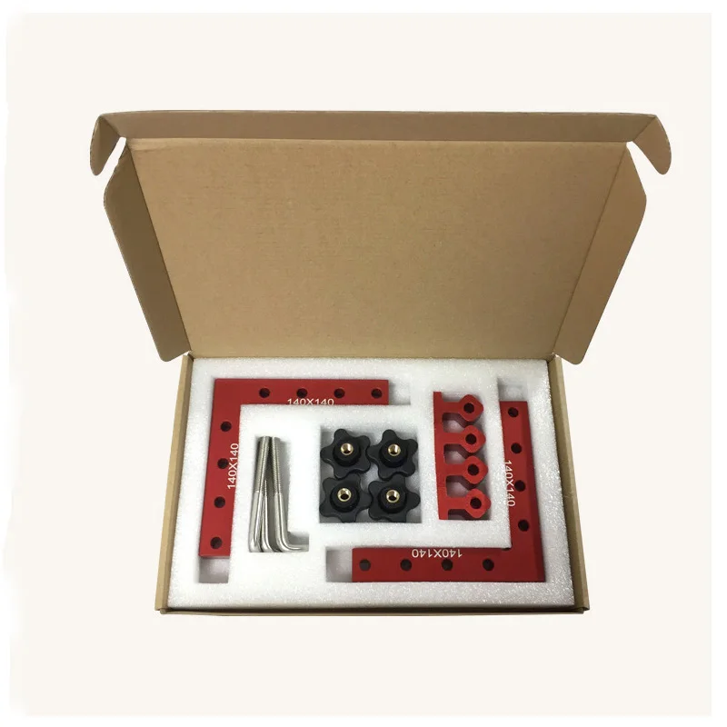 

L-Shaped Auxiliary clamps 90 Degrees Fixture Splicing board Positioning Panel Fixed clip Square Ruler Woodworking tool DIY