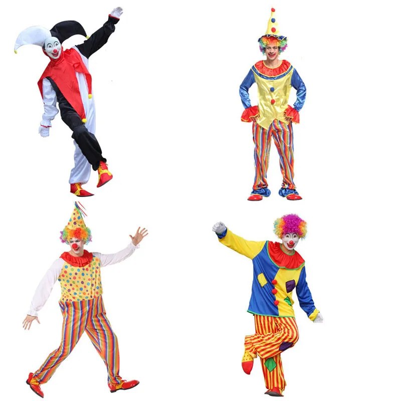 Взрослые Костюмы Клоуна для ролевых игр забавные Волшебные сценические