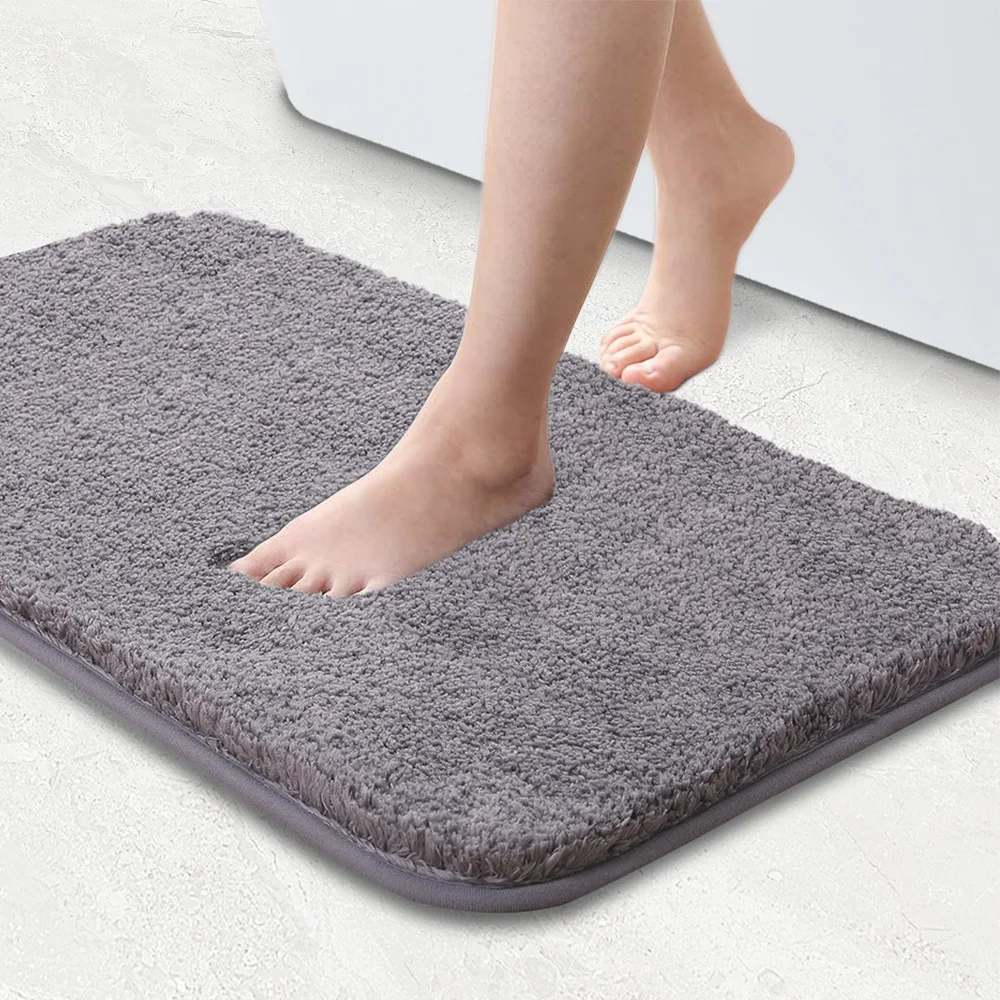 

High plush padded floor mat carpet Simple kitchen bathroom door mat, bathroom non-slip mat, absorbent foot mat