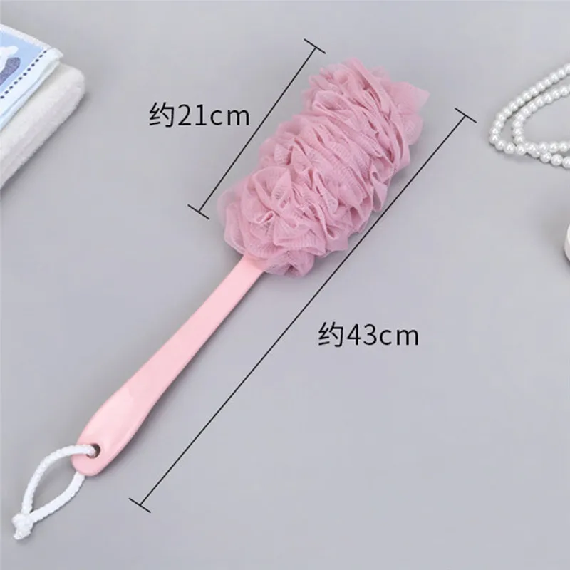 Натуральная губка для душа Loofa с длинной ручкой 3 цвета|Банные щетки губки и