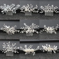 hair accessories for women pearl rhinestone hair comb wedding hair accessories silver color womens accessories hair jewelry