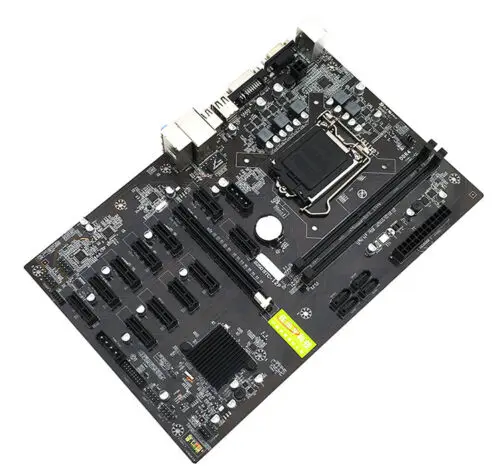 12 GPU LGA1151 BTC PCI-E SATA Mining Motherboard For ETH Bitcoin Miners | Электроника