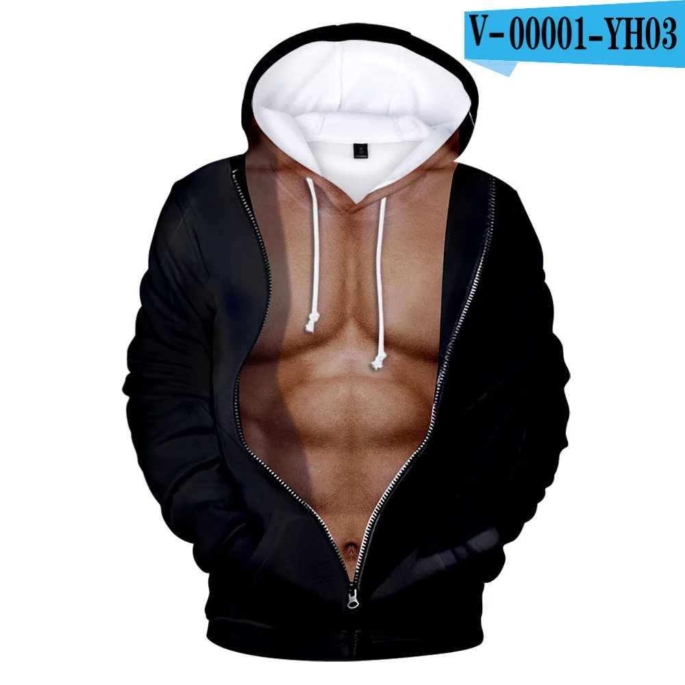 

Мужские толстовки в стиле хип-хоп с объемным реалистичным принтом, уличная одежда, модная верхняя одежда 4XL