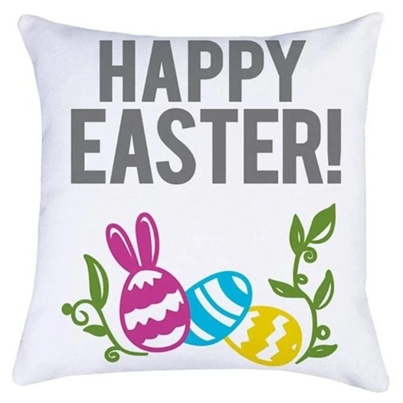 

2022 New Bunny Throw Pillow Covers 18x18 in Easter Pillowcase Sofa Couch Cushion Cover