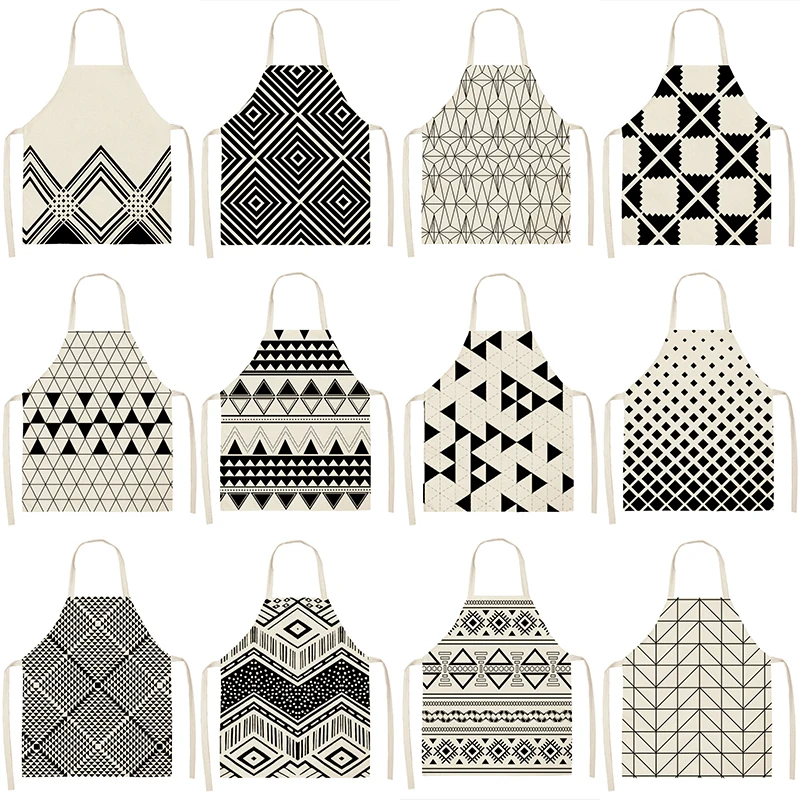 Черные детские штаны с геометрическим принтом узор кухня безрукавные фартуки из