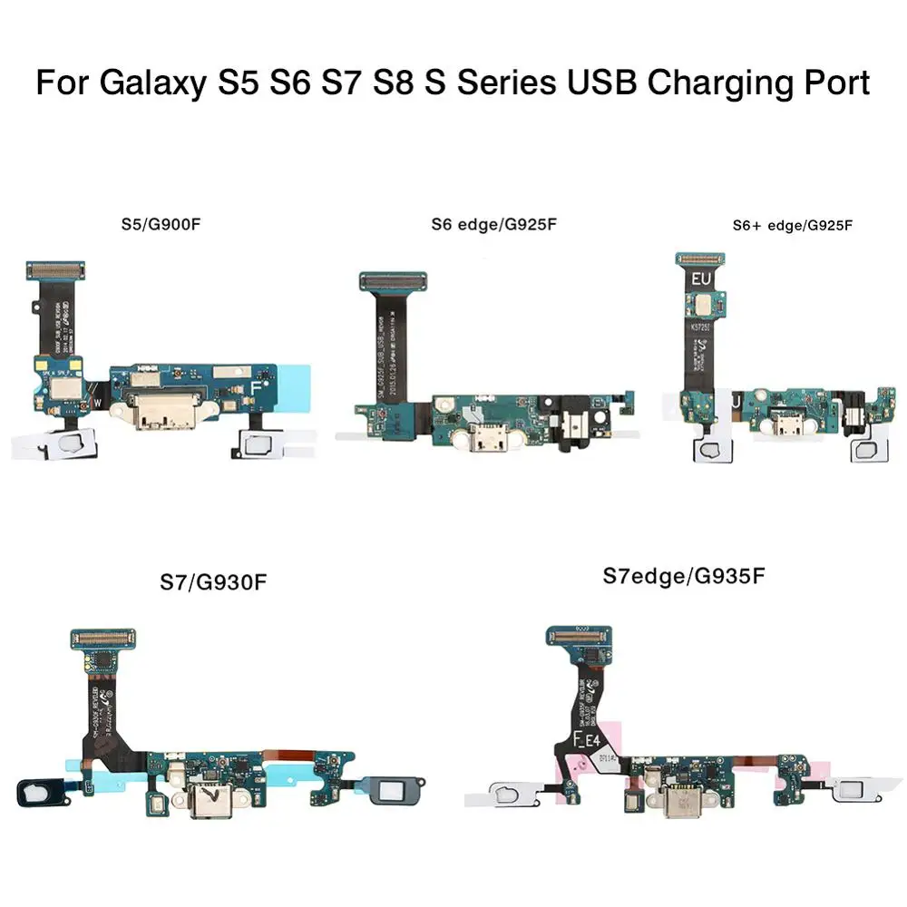 100% Оригинальный USB-порт для зарядки Samsung Galaxy S5 G900F/S6 G920F/S6 Edge G925F/S6Edge + G928F/S7 G930F/S7Edge G935F