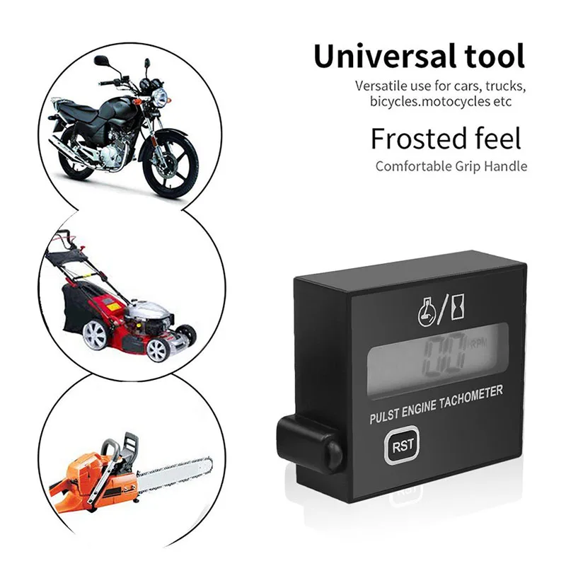 New Gasoline Digital Engine Tachometer Inductive Pulse Waterproof with Battery for Chain Saw Mower 2/4 Stroke | Автомобили и