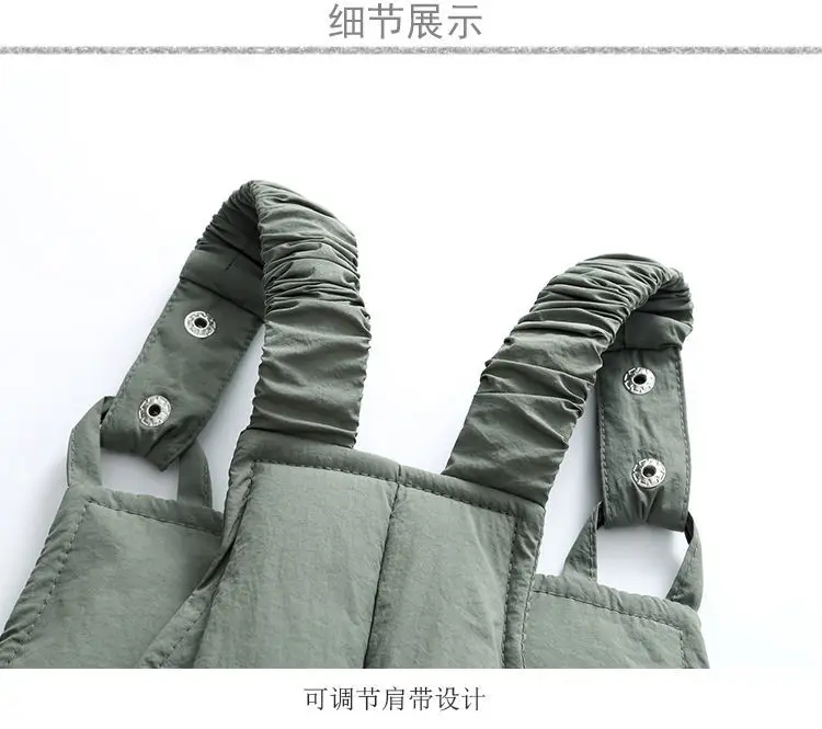 

MJL Children Winter Warm Overalls Girls Boys Winter Thick Pants Cotton Filling Kids Overalls for Girls 1-5 Years Jumpsuit