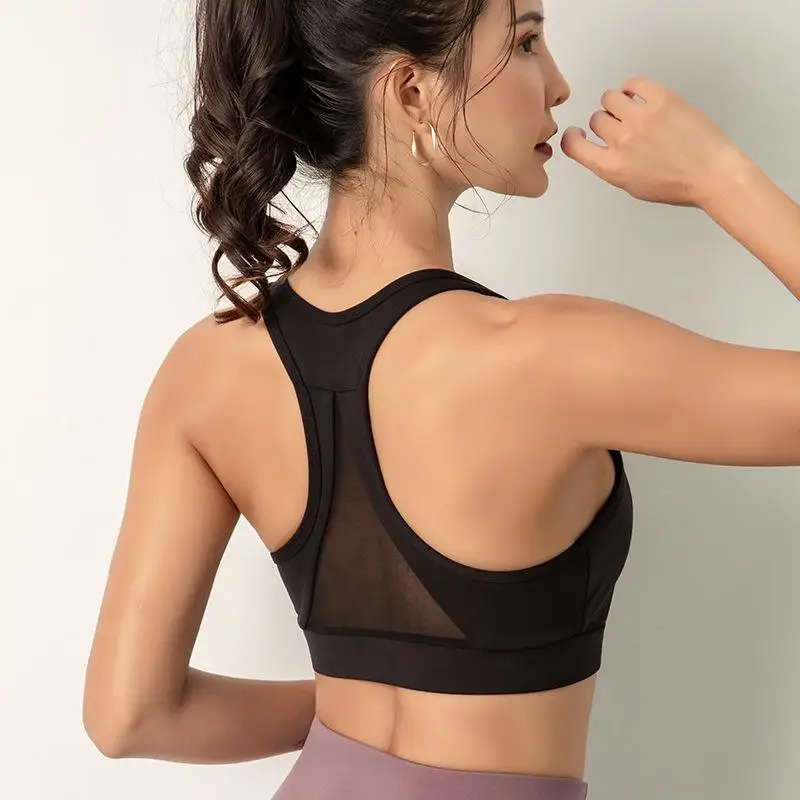 

NORMOV Push Up Sports Bra High Impact Running Padded Women Sexy Seamless Brassiere Sport Bra Top For Fitness Workout Active Wear