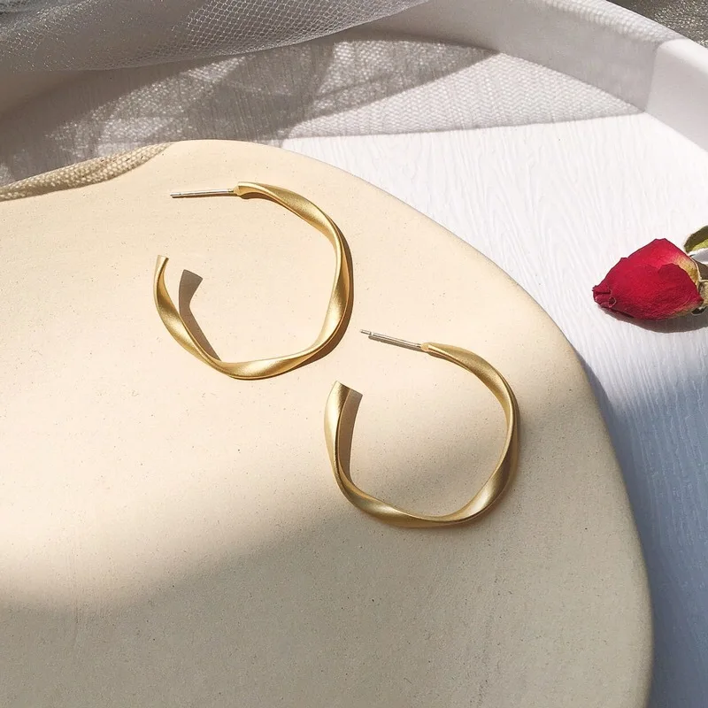 Винтажные классические серьги-гвоздики для женщин ретро большие серьги-кольца