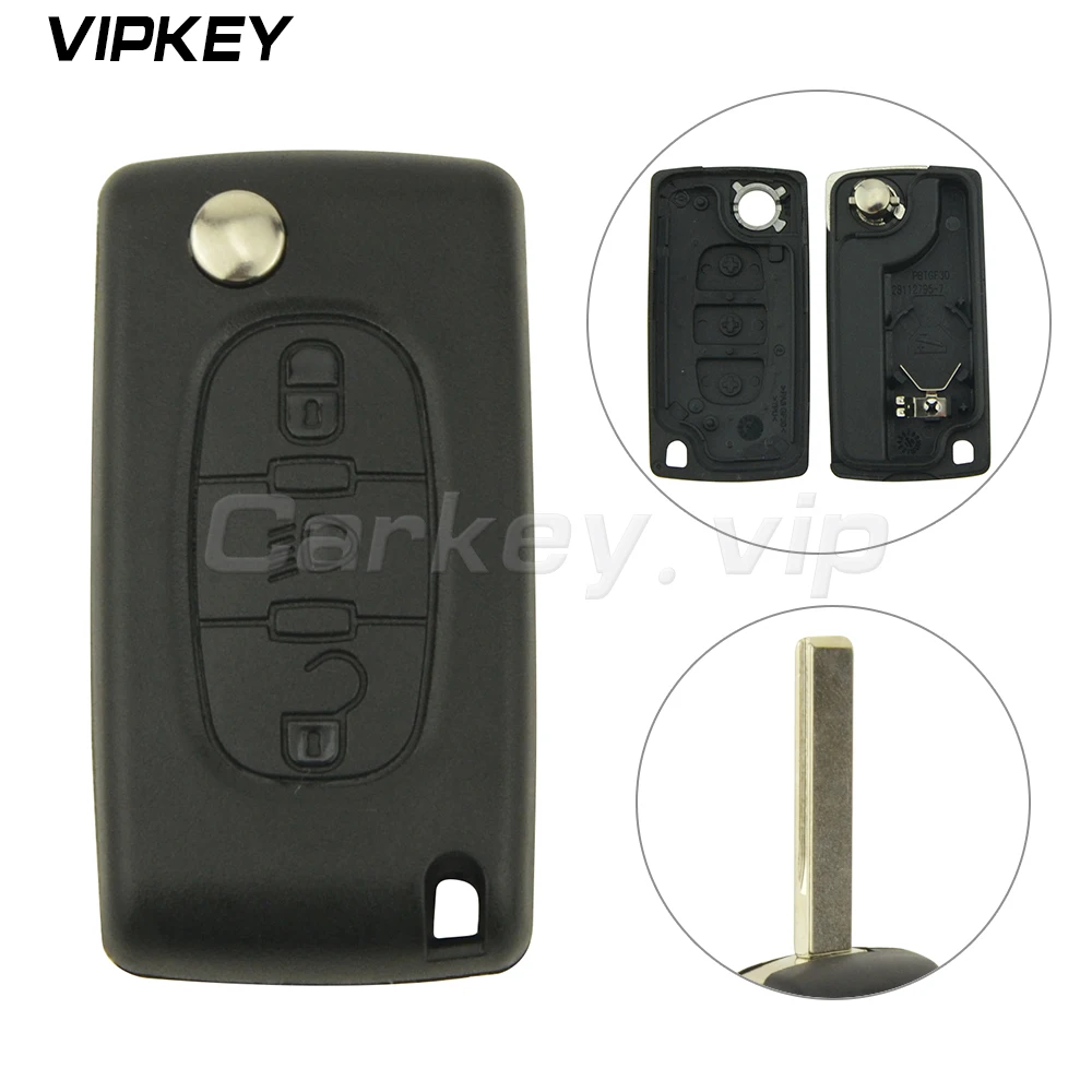 Remotekey CE0536 3 кнопки HU83 раскладной дистанционный Автомобильный ключ оболочка со
