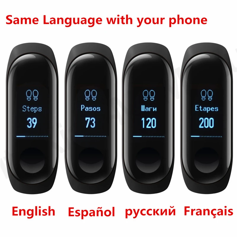 Origina Xiaomi mi Band 3 Смарт-Браслет фитнес-браслет mi Band 3 сенсорный экран частота сердечных сокращений смарт-браслет для Android IOS