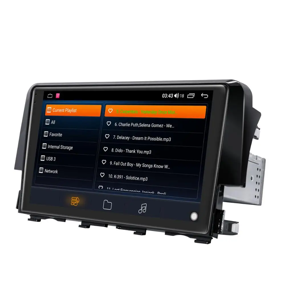 Автомагнитола 9 дюймов Android 10 мультимедиа для Honda Civic 2016 2017 2018 2019 поддержка Carplay OEM