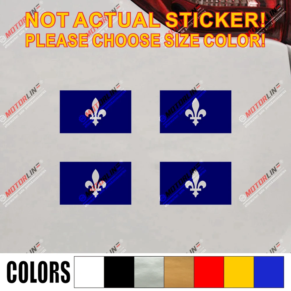 Наклейка с изображением флага Квебека Виниловая наклейка для автомобиля модель