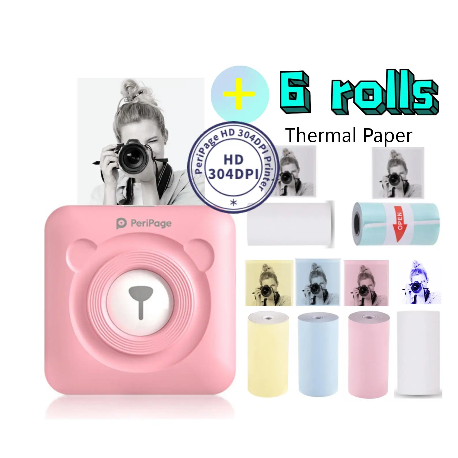 PeriPage 304 DPI карманный мини-принтер с Bluetooth для фотографий беспроводной переносной