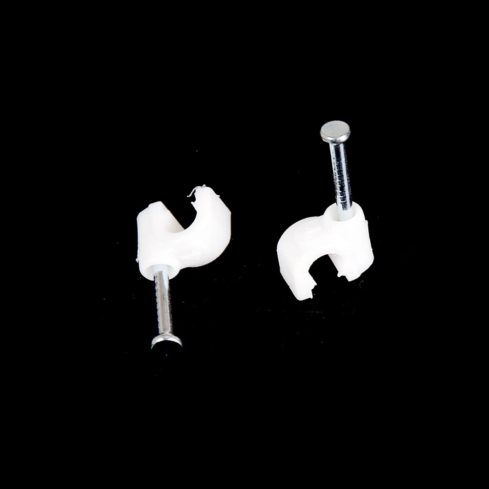 100 шт./пакет Круг Путь круг зажимы для кабеля провода ногтя лак ногтей