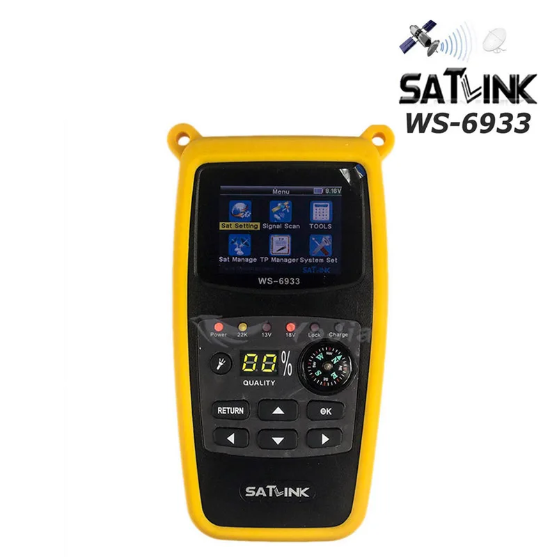 DVB S2 Satlink WS 6933 спутниковый искатель FTA C & Ку Цифровой Finder метр 6933|Спутниковое ТВ| |