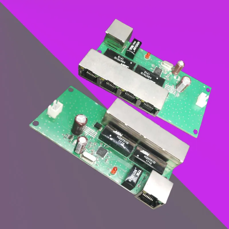 Переключатель 5 портов 100 м 5-12 в источник питания рекламная машина Встроенный