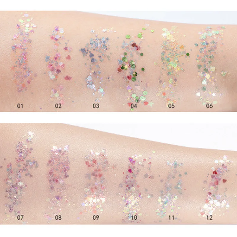 Блестящая пудра для макияжа глаз Блестки лица блестящий гель пигмент блестящее