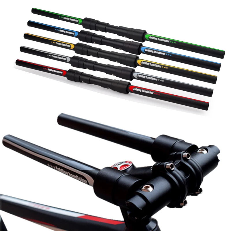 

High Quality Aluminum Alloy Bicycle Folding Handlebar MTB Bike Horizontal Handlebar 25.4mm/31.8mm* 660/560mm Cycling Part