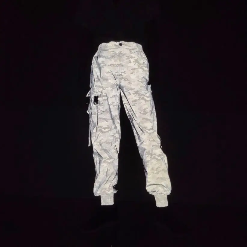 Мужские камуфляжные Светоотражающие брюки карго с молнией сбоку спортивные