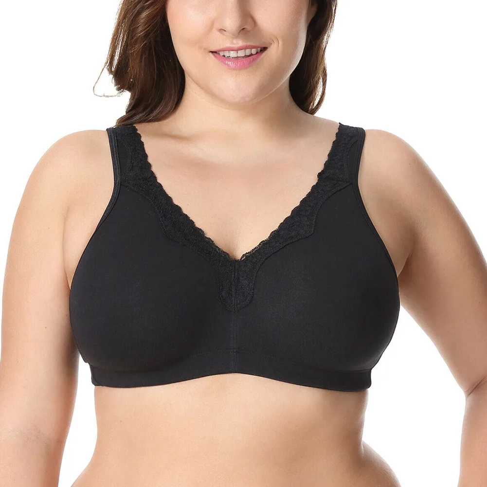 Женский кружевной ультратонкий хлопковый бюстгальтер без косточек удобное