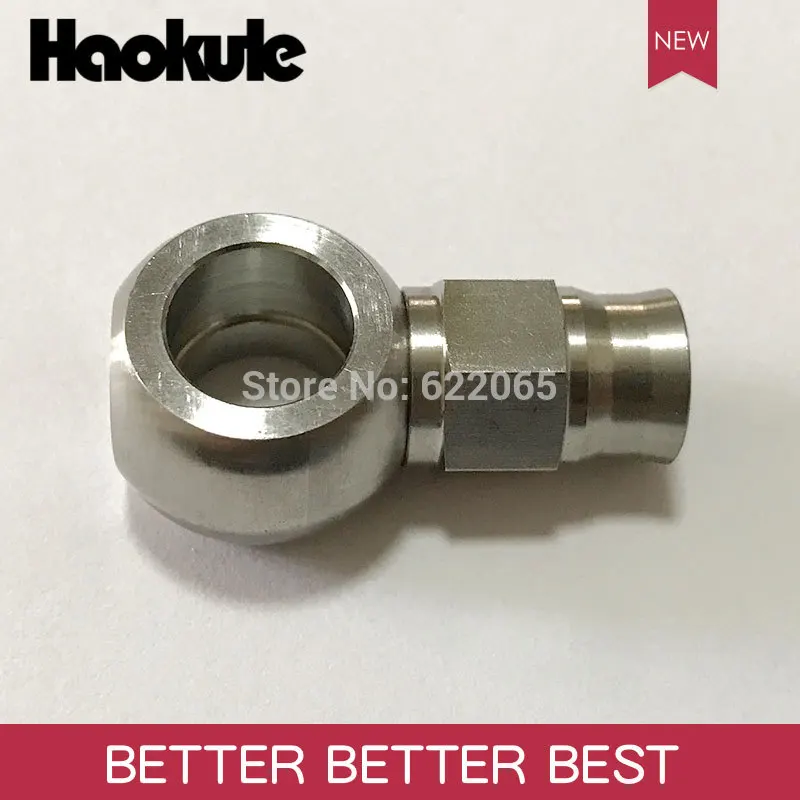 Haokule нержавеющая сталь прямой банджо 10 2 мм шланг Конец AN3 PTFE фитинги тормозной