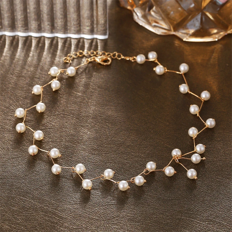 

Temperament Pearl Necklace Clavicle Chain New Simple Fashion Jewelry for Women