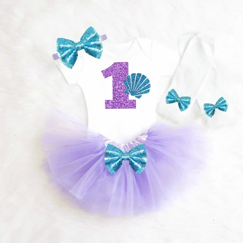 Purple dress Мой Платье для маленьких девочек летнее платье на крестины для детей для маленьких девочек Костюмы 1 Наряд для дня рождения Smash с цветочным узором для девочек; платье на крестины - Цвет: Purple dress