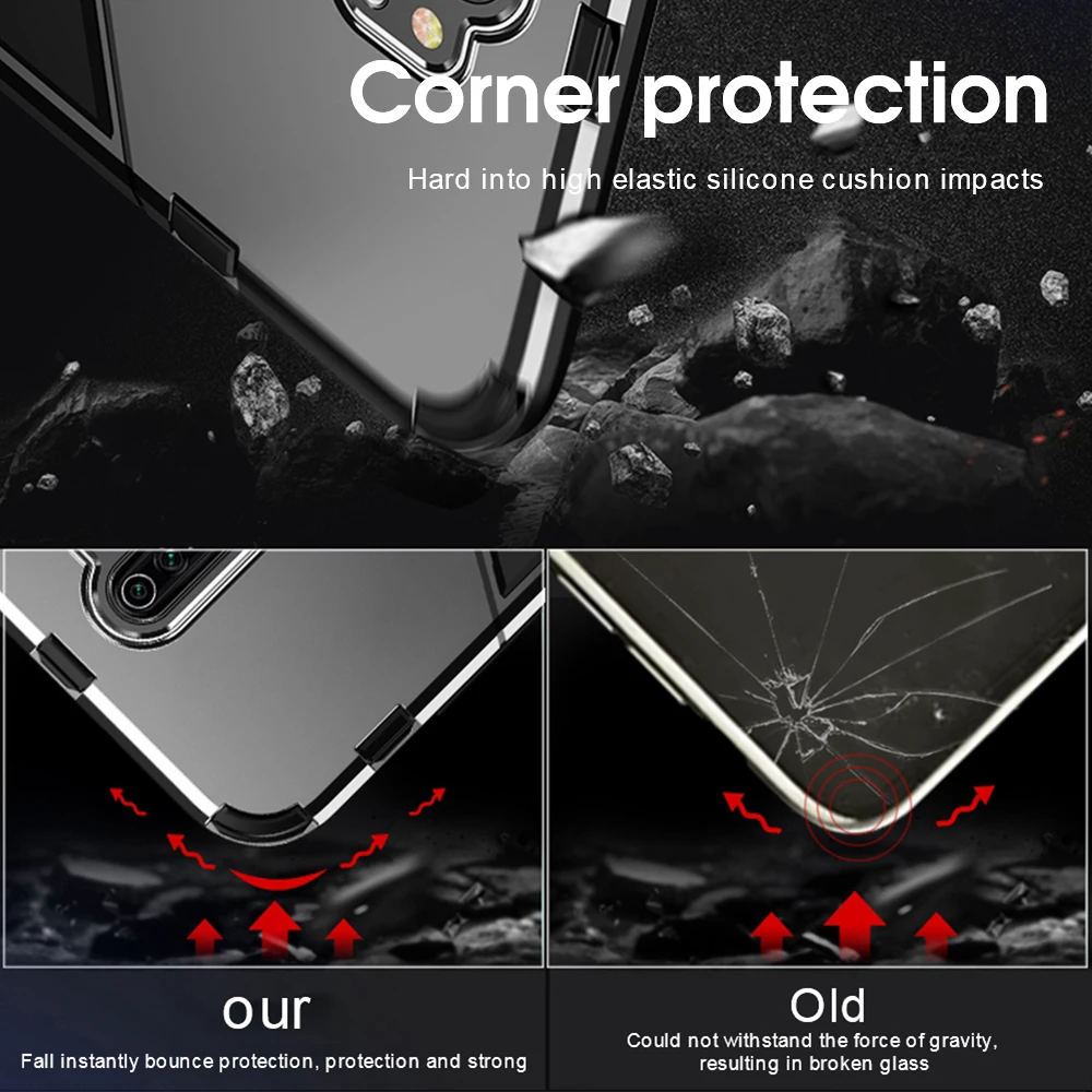 Защитный противоударный чехол для Xiao mi 8 9 Pro Red Note 8T 7 6 с металлическим кольцом