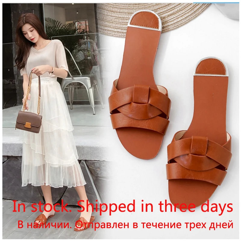 Женские пляжные шлепанцы сандалии на плоской подошве Повседневная Уличная обувь