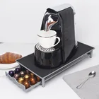 Нержавеющаясталь капсулы кофе Nespresso стручки Держатель для хранения стойки ящики полки 4 ряда