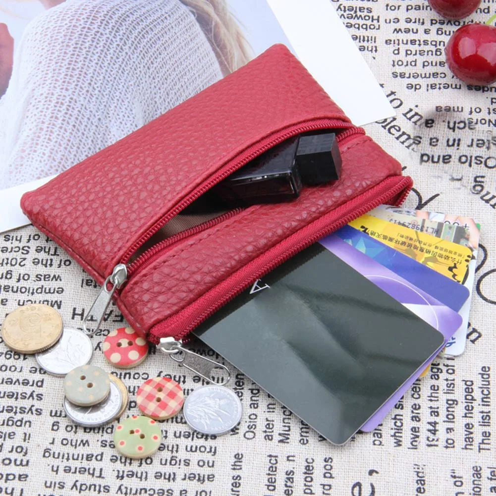 

Fashion Leather Women Wallet Clutch One/Two Zip Female Short Small Coin Purse Brand New Design Soft Mini Card Cash Holder