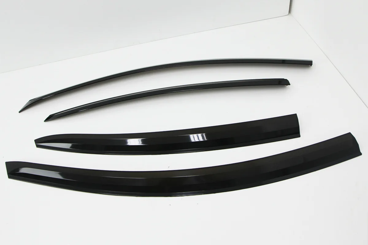 

Chrome door visor side window deflector shade sun rain shield silver trips eaves for Hyundai accent