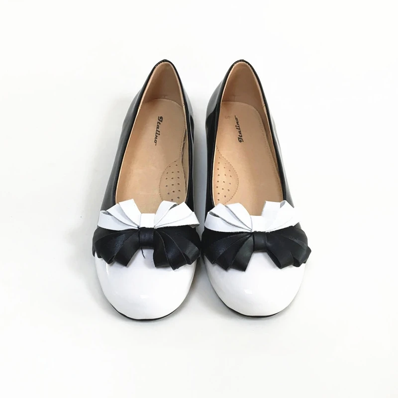 Туфли женские кожаные с бантом удобная повседневная обувь на плоской подошве