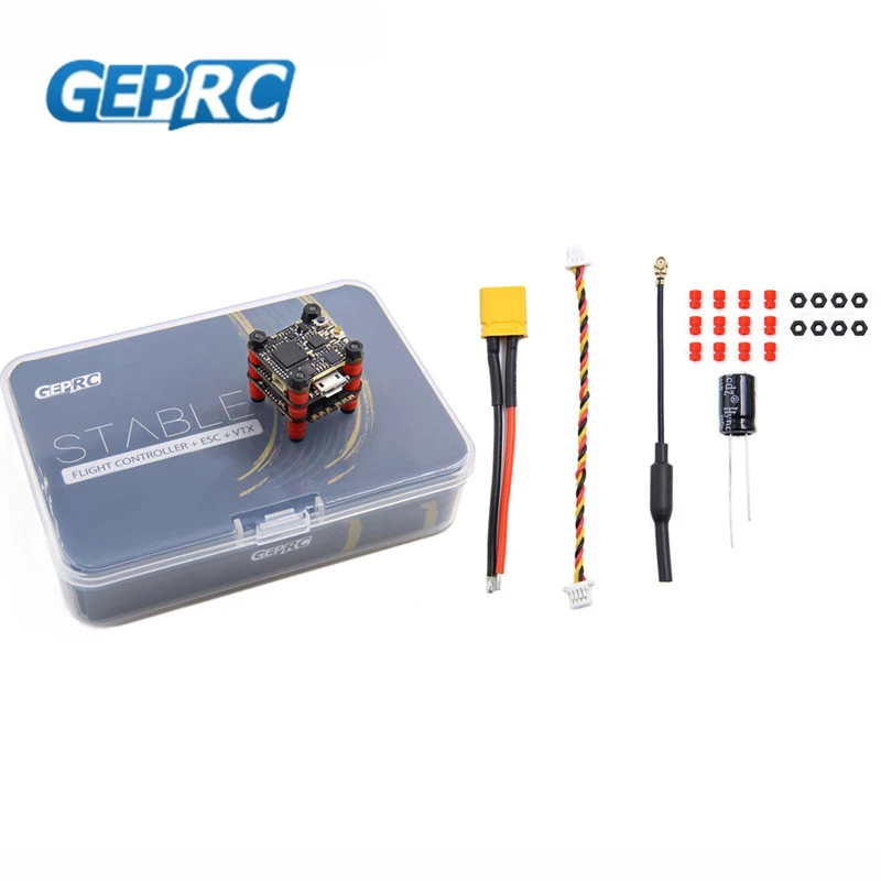 Новейший GEPRC стабильный F411 BetaFlight OSD Контроллер полета 12A Blheli_S 2-4S бесщеточный ESC 25/100/200mW VTX стек 16 мм* 16 мм