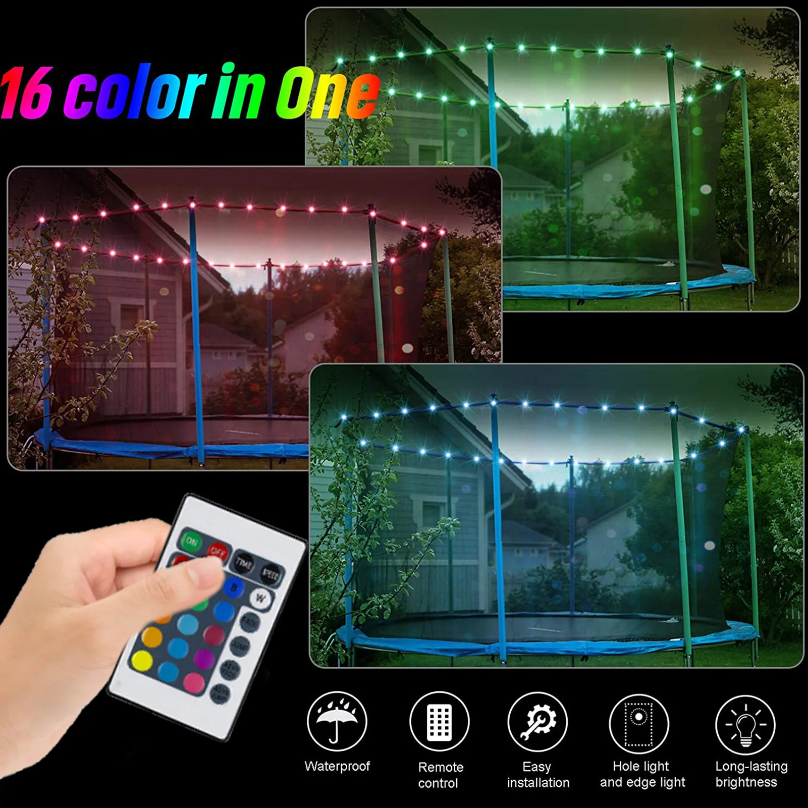 Подсветка для батута 12 футов 10 уличный светодиодный светильник сада заднего