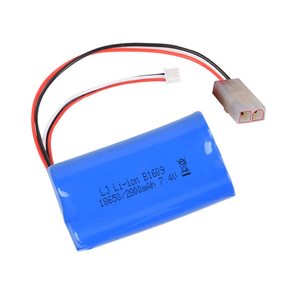 Литий-Полимерный Аккумулятор 7,4 В, 2800 мАч для henglong 18650 3818 3819 3838 3839 3869 3879 3888 3889 3899 3898 3909 1:16, радиоуправляемые танки, автомобили, игрушечные детали