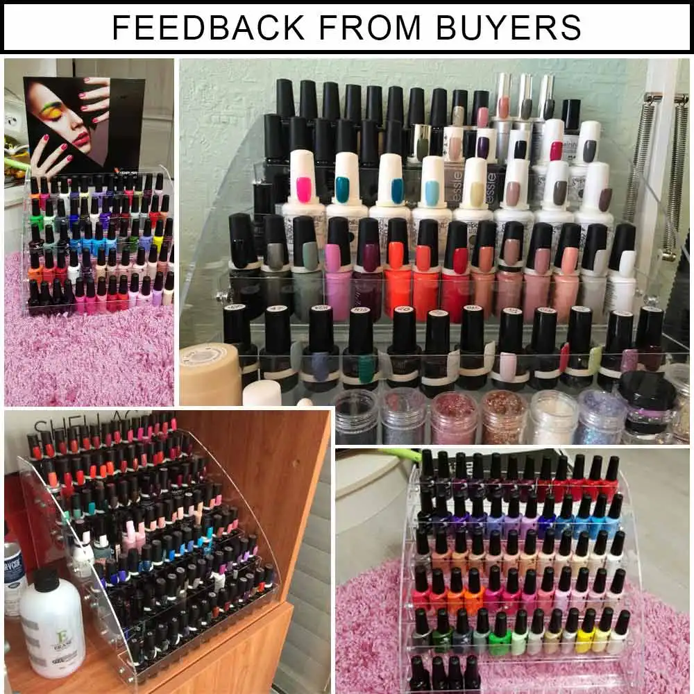 1 To 7 Tier Nail Polish Rack Tabletop Acrylic Display Stand Clear Lipstick Holder Essential Oils Shelf Manicure Storage Organize | Красота и