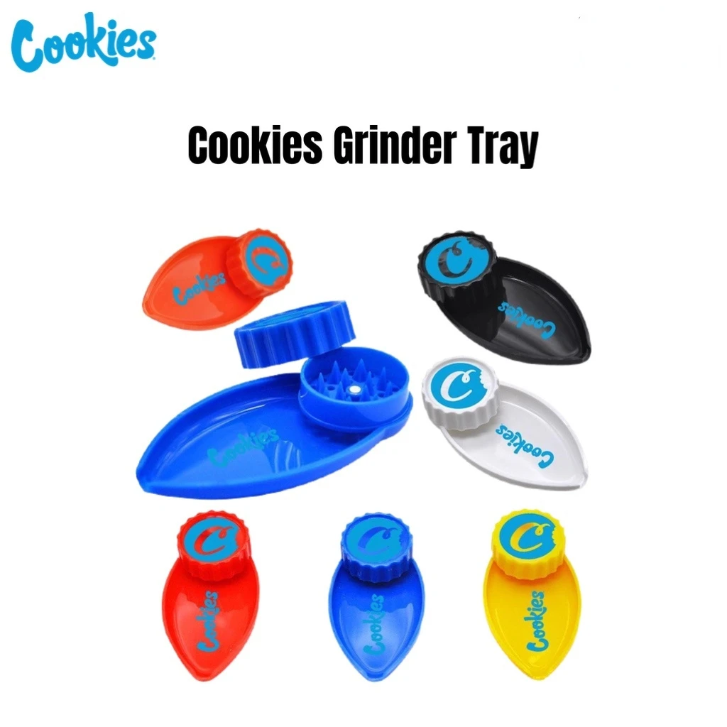 

2 IN 1 Herb Grinder with Mini Tray Plastic Wholesale Grinder