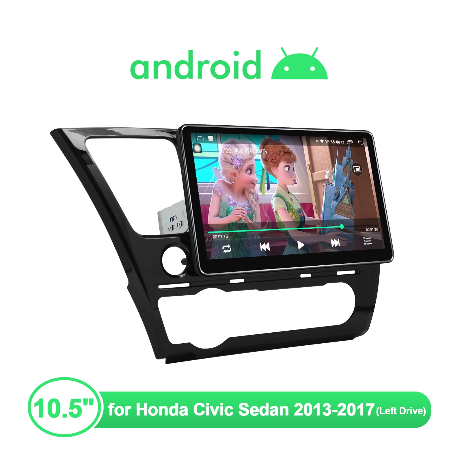 

JOYING Android 10.0 Car Radio Stereo 10.5 Inch Touch Screen For The Car With Carplay For Honda Civic Sedan 2013-2017（Left Drive）