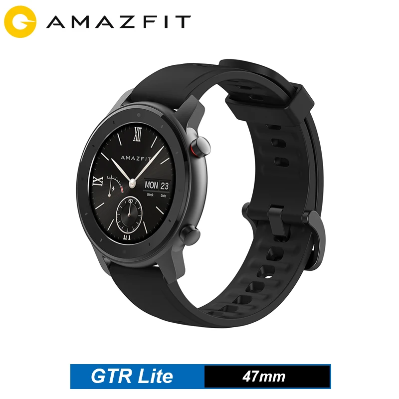 Фото Amazfit GTR Lite Смарт часы 47 мм умные 5ATM водонепроницаемые 1 39 ''AMOLED экран 24 дня