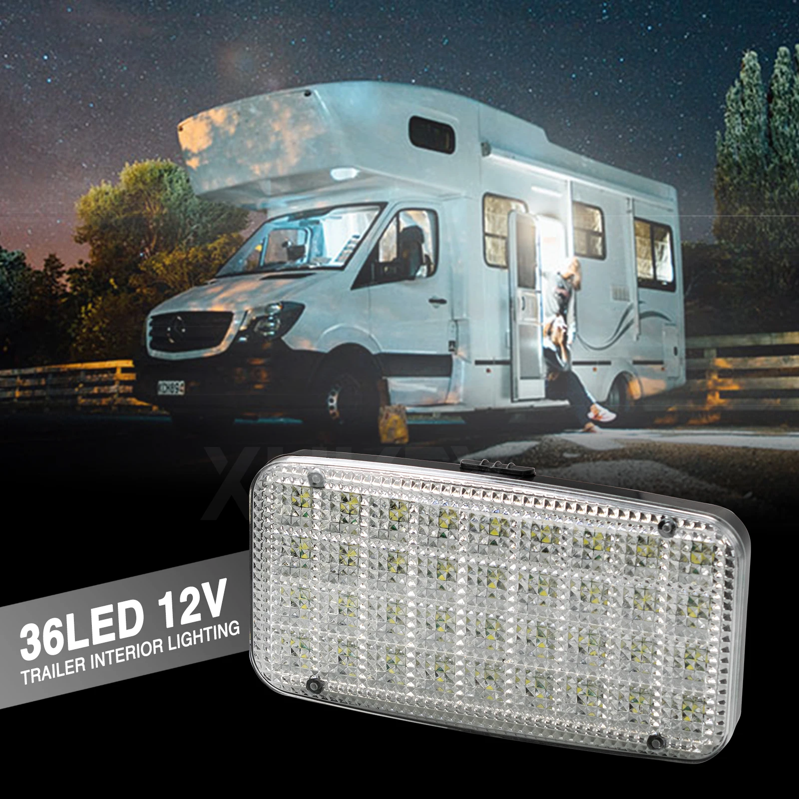 

LED Ceiling Cabin Light 12V Van Caravan Trailer Interior Roof Dome Lamp Styling Indoor Lighting Motorhome Camper Bus Boat Lorry