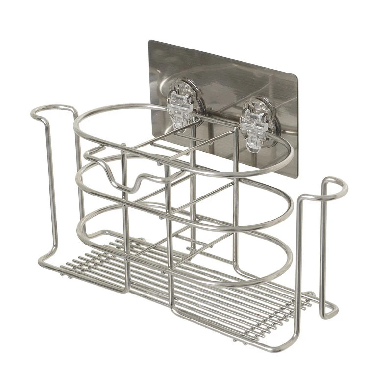 Nailless полка для ванной комнаты из нержавеющей стали Серебряная душа угловая