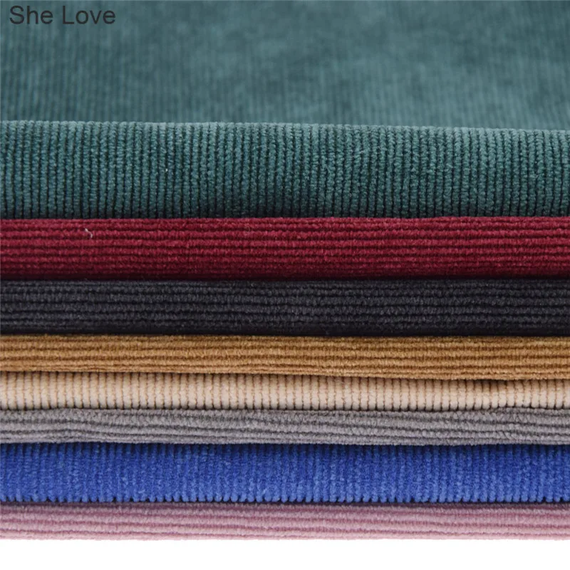 Она любит тисненые полосы бархат ткань швейная одежда ткани DIY материалы ручной
