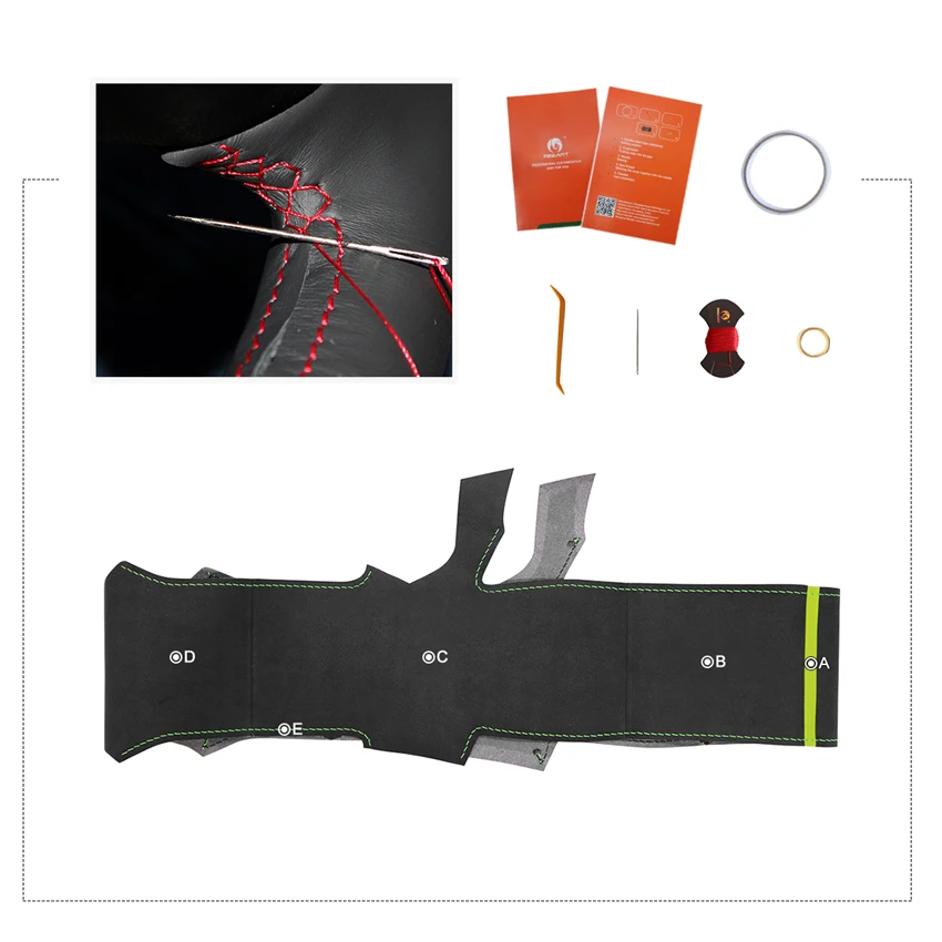 

MEWANT Black Suede Hand Sew Car Steering Wheel Cover for Toyota Corolla RAV4 Avalon 2019-2020 Camry 2018-2020