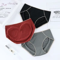 high quality women s cotton antibacterial seamless underwear thin breathable silk crotch triangle shorts sexy