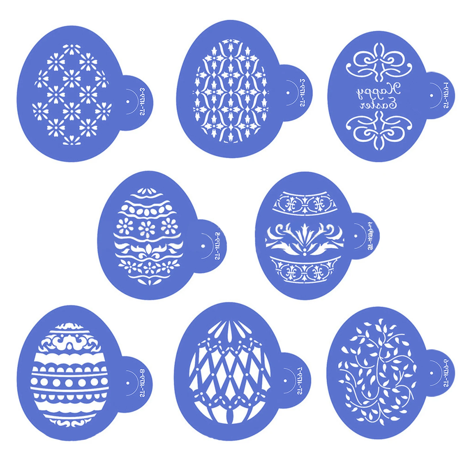 

8pcs Cake Embossing Mold Baking Mold Cake Painting Template Embossing Stencil Templates Mold Paper Sugar Cake Decoration